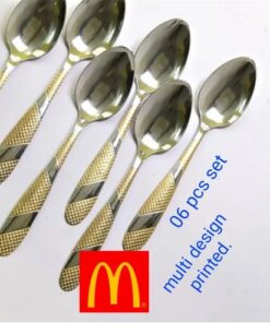 6 piece stainless steel spoon for kitchen and dining (size 6 inch)