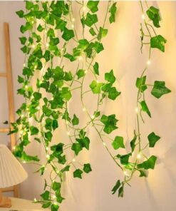 LED lvy Leaf String Lights 15 Feet ā Decorative Fairy Lights for Garden Wall Fence Outdoor Indoor Home Room Balcony Wedding Party Decoration