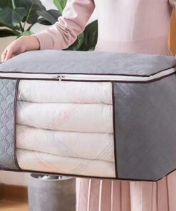 Alternative view of Large Capacity Quilt & Blanket Storage Bag - Winter Clothes Organizer