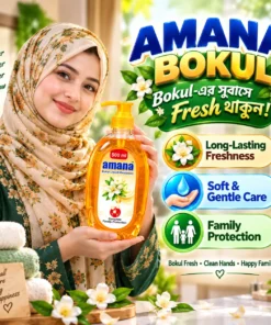 Amana Bokul Liquid Handwash 500ML – Floral Freshness & Family Protection - Image 3