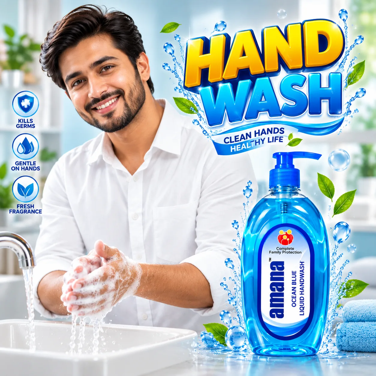 Amana Liquid Handwash 1L – Complete Family Protection - Image 4
