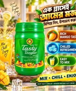 BMTF Tasty Tongue Mango Instant Soft Drink Powder 500gm | Vitamin & Mineral Enriched | Army Pharma - Image 3