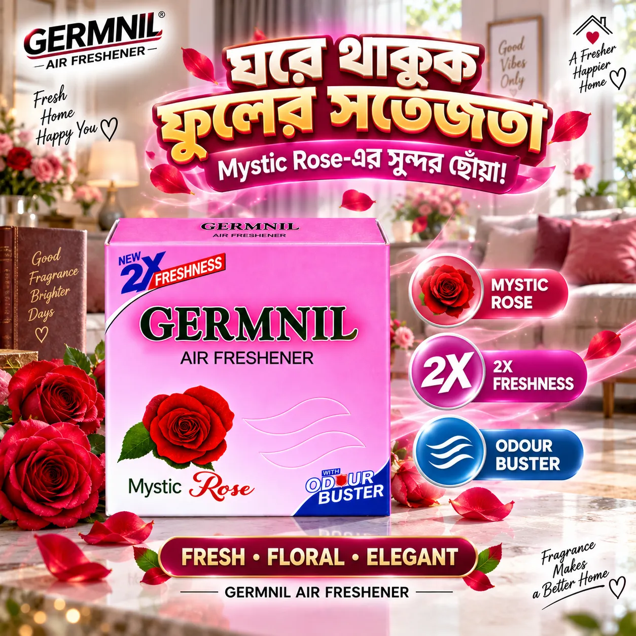 GERMNIL Air Freshener Mystic Rose | BMTF Product | 2X Freshness - Image 3