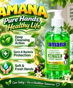 Amana Purifying Active Hand Wash 250ML – Essential Oil & Fresh Hands - Image 6