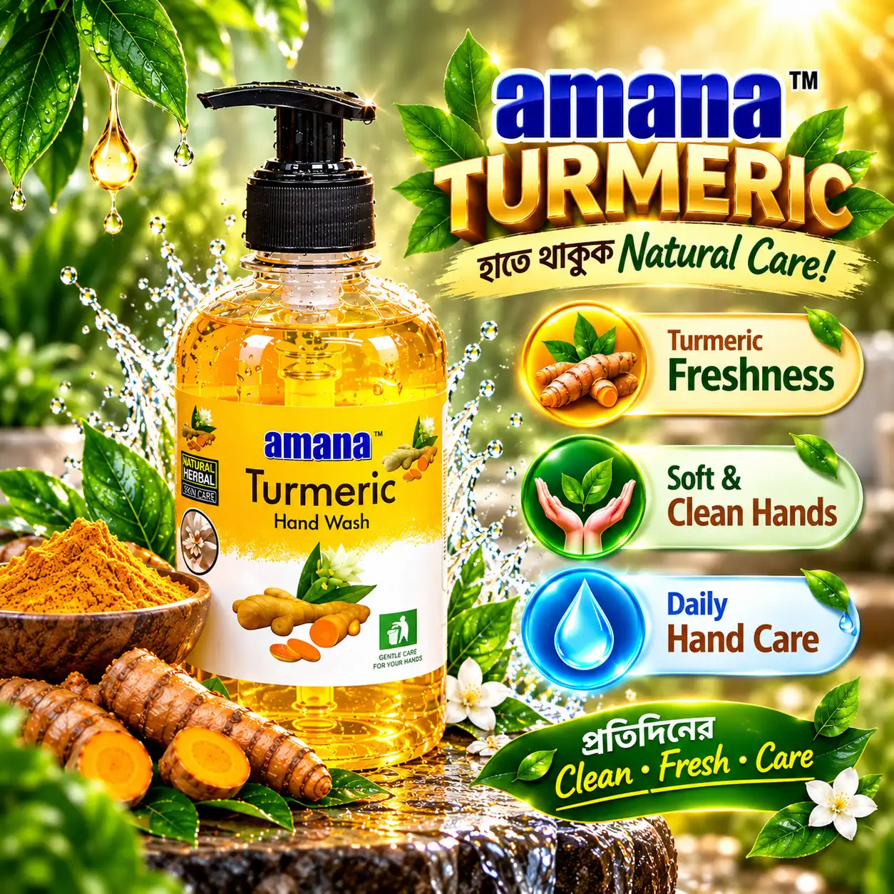 Amana Purifying Active Hand Wash 250ML – Essential Oil & Fresh Hands - Image 4