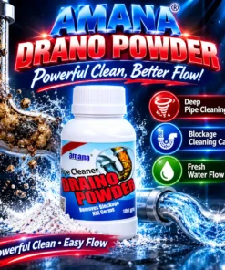 Amana Dranno Powder Pipe Cleaner 100G – Drain Blockage Remover - Image 3