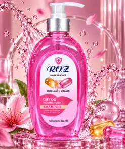 ROQZ Hair Science Detox Nourishment Shampoo 500ML – Micellar + Vitamin B5 - Image 3