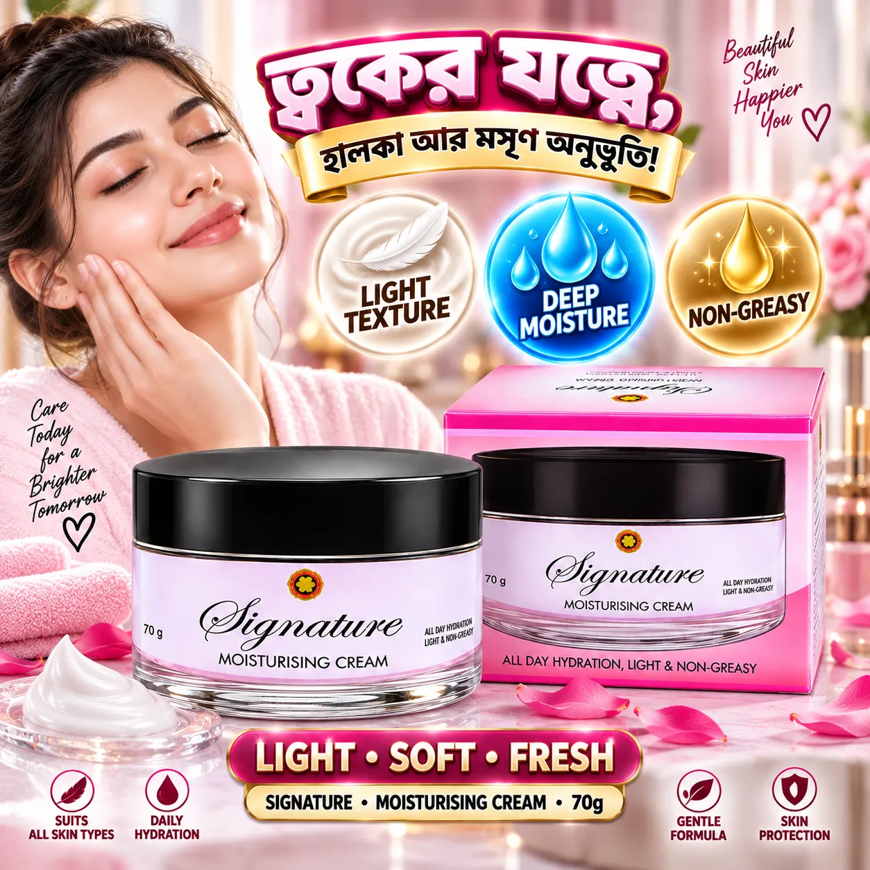 Signature Moisturising Cream 70gm | BMTF Moisturizing Cream | All Day Hydration - Image 3
