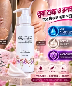 Signature Skincare Antioxidant Deep Moisturizing Lotion 200ml | Anti-Ageing & Anti-Sun Damage | BMTF Army Pharma - Image 3