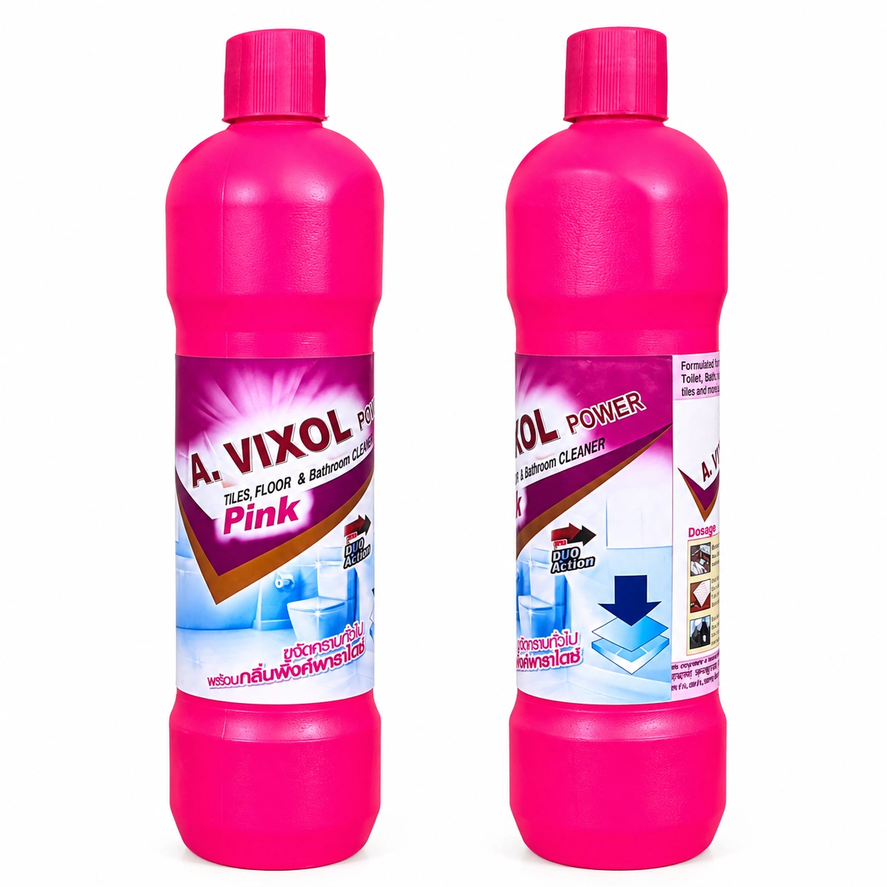 A.VIXOL Power Pink Tiles Floor and Bathroom Cleaner 1L